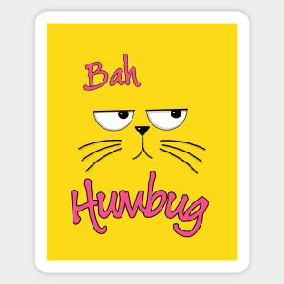 Bah Humbug Grumpy Face Sticker